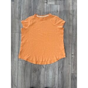 Isaac Mizrahi Essentials Women's Orange Crew Neck T Shirt Size 1X